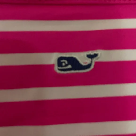 Vineyard Vines Pink and White Striped Half Zip pullover Sz Small - Picture 8 of 8